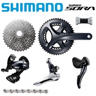 Shimano SORA R3000 Groupset 2X9 R3000จักรยานเสือหมอบความเร็ว170Mm 50-34T Crankset กับ RS501ล่าง R300