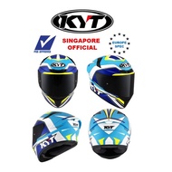 KYT TT Course Grand Prix Aqua Blue Full Face Helmet PSB Approved