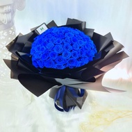 FREE DELIVERY | Royal Blue | 99 Stalk Rose Bouquet | Preserved Rose | Flower Delivery Singapore | 情人