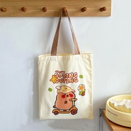 ☆The Lowest Price in SG☆Capybara Bag Shopping Bag Canvas Bag Canvas Bag Canvas Tote Bag Canvas Tote 