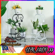 3 Tier Flower Rack Pot Plant Stand S Style 0144/Rak Pasu Bunga 3 Tier/Rak Pasu 3 Tingkat/Rak Pasu Bunga Gaya S/Outdoors/