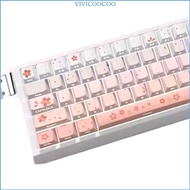 VIVI 74Key Sakuras Side Print Translucents Keycaps Original Profile for 60 61 65 67