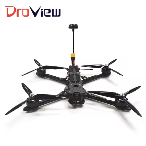 DroView 7 Inch FPV Drone 5.8G 3W VTX 915Mhz Receiver F405/60A Stack 2807 1300KV Motor 1500TVL Camera