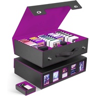 ZLCA Trading Card Storage Box 5-Row with Handle, MTG Storage Box Holds 3900+ Cards with Commander