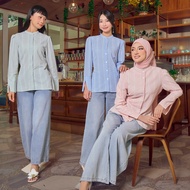 Envie AURORA Plaid Top Blouse