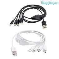 RR Multi Charging Cable Multiple Charger Cord USB to Type-C Micro USB Power Cord Portable Power Cord