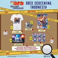 Detective Conan One-eyed Flashback ODEX Screening Indonesia Merchandise T-Shirt Metal Badge A2 Poste