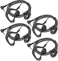 G Shape 2.5mm Headphones with Mic and 1 Pin Walkie Talkie Ping Ring for Motorola TLKR T60 T61 T62 Ex