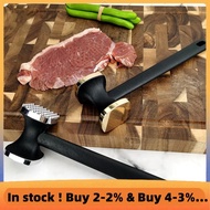 Steak Hammer Mallet Double-Sided Zinc Alloy Meat Pounder Maximizes Food Flavor Meat Hammer, Gold 19.