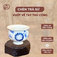 An Tho Tuc hand-painted porcelain tea cup [Code CVV03] - Made in Bat Trang
