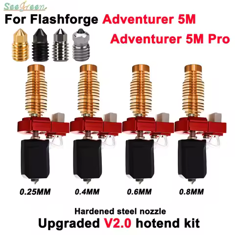 Upgrade Hotend For Flashforge Adventurer 5M/5M Pro Nozzles For Flashforge Adventurer 5m pro hotend R