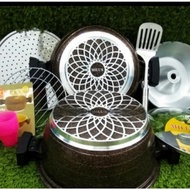 Dijual panci serbaguna keramik milux ceramic gold steamer Murah
