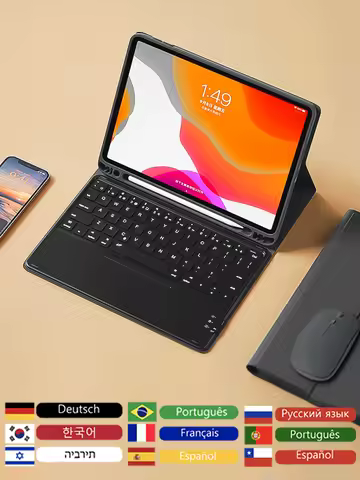 2026 M4 Touchpad Keyboard Case Mouse for iPad 10/9/8/7 Mini A17 A16 11th Wireless Tablet Cover for i