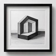 Square Photo Frame Pendulum 25X25 30X30 33X33 38X38 40X40 Wooden Wall Hanging Sketch Paper Picture F