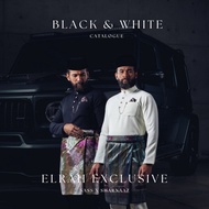 2024 BAJU MELAYU ELRAH EXCLUSIVE ULTIMATE 2.0 SLIM FIT (BLACK & WHITE CATALOGUE)