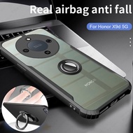 Acrylic Phone Case For Honor X9d Ring Holder Stand Protect Transparent Cover HonorX9d Honar Honer X9