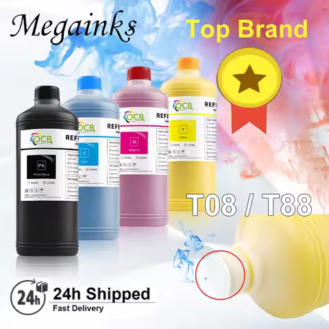 1000ML Pigment ink T887 T08C T08D For Epson AM-C4000a AM-C5000a AM-C6000a WF-C17590 WF-C20590a WF-C2