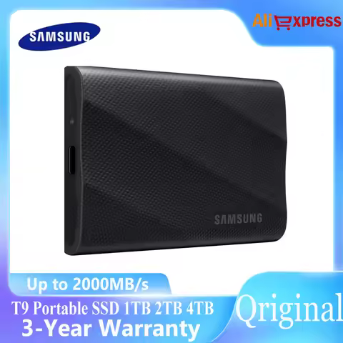 SAMSUNG Portable SSD T9 External Solid State Drive 1TB 4TB 2TB NVMe USB 3.2 Gen2x2 Type-C Type-A For