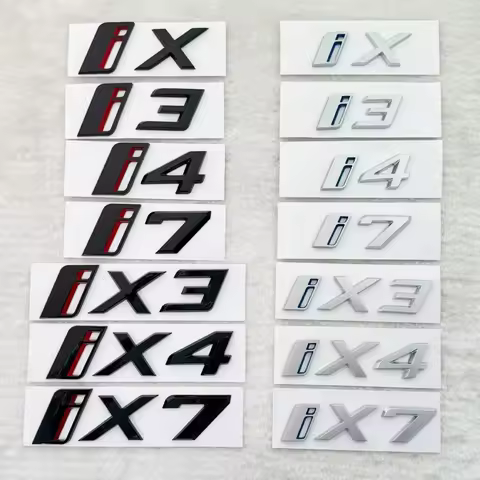 Car Rear Trunk Letters Logos Badge ABS Emblem Decals Sticker For BMW IX3 G08 Boot Words Replacement 