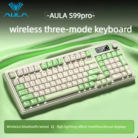 AULA S99 pro Gaming Keyboard - Bluetooth Wireless RGB Backlight Three Mode Ergonomic Design for Offi