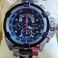 Jam tangan Seiko Velatura Yachting Time leather & stainless Steel best version original premium.