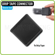 Drip Tape Connector - End Line Sleeve | Hydroponic Irrigation Driptape Hose Connector - Folding End 