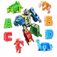 4 PCS MAINAN ROBOT HURUP ABCD / HURUF BERUBAH JADI ROBOT / ROBOT HURUF ABCD