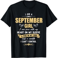 New I Am A September Girl Women'S Birthday Gift T-Shirt