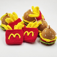 Finished Burger French Fries Pendant Mom Handmade Wool Yarn McDonald's Children Children's Day Gifts