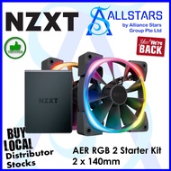 (ALLSTARS : We Are Back Promo) NZXT AER RGB 2 Starter Kit (2x140mm RGB Fans + HUE 2 Controller) (HF-2814C-D1)