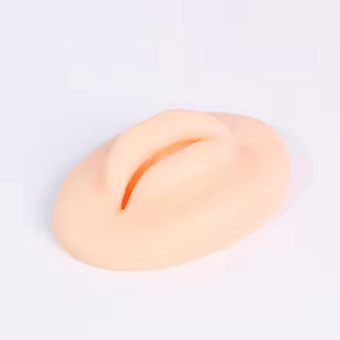 1pc Microblading Reusable 3D Silicone Lip Skin Practice European Solid For PMU Beginner Training Tat