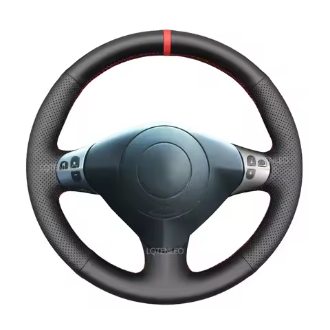 Black Faux Leather Car Steering Wheel Cover for Alfa Romeo 147 Alfa 6 2000-2011 156 166 Sportwagon C