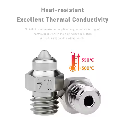 V6 Bimetallic MY nozzle 0.4mm 0.6mm 0.8mm High Temperature for E3DV6/ PRUSA i3 /MK3/ MK3S /MK2/2.5 /