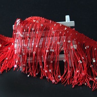 Handmade DIY Trim Fabric 15cm Wide Tassel Lace Braid Curtain Stage Costume Decoration Home Sewing Ma