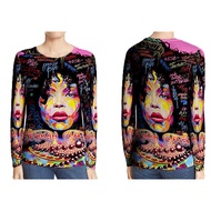 Erykah Badu Fullprint Long Sleeve T-Shirt Unisex Polyester Jersey Material