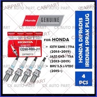 X4 PC HONDA NGK IRIDIUM SPARK PLUG 12290-RB0-J11(DIFR6D13) FOR HONDA CITY GM6 T9A,CRZ,JAZZ,T5A 12290