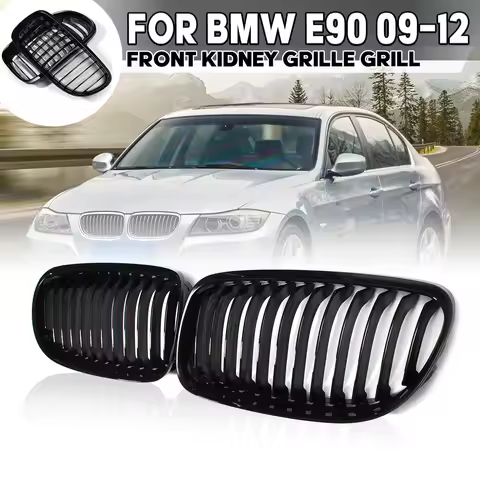 Glossy Black Front Kidney Grille Grill For BMW E90 E91 LCI Sedan 4 Door 2009 2010 2011 Front Hood Gr