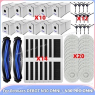 Fit For Ecovacs Debot N30 OMNI / N30 PRO OMNI Vacuum Parts Main Roller Side Brush Hepa Filter Mop Cl