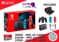 🟢 Nintendo Switch MODDED V1 V2 LITE OLED JAILBREAK FREE GAMES 128GB / 256GB / 512GB MicroSD