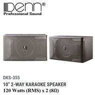 Denn DKS-355 10" 2 Way Karaoke Speaker 120watt 8 ohm 1 Pair