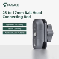 FANAUE Mobile Phone Holder Motorcycle 17mm to 25mm Ball Joint Connector Aluminum Alloy Camera Mount 