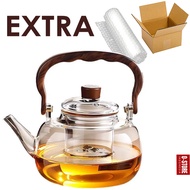 Teko Kaca Tahan Panas Teapot Kaca Saringan Rempah Pitcher Teh Chinese Teapot Ceret Masak Kopi Sasko