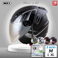 หมวกกันน็อค INDEX รุ่น TITAN 8 BT หมวกกันน็อคเปิดหน้า รองรับบูลทูธ มี 3ขนาด M L XL โดย TMBIKESHOP