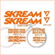 ◆ ☽ ☪ Decal Sticker Cutting Fixie SKREAM, Fixie Bike Sticker