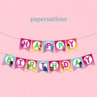 Happy Birthday Trolls Banner Festive Trolls Bunting Flag/ HBD Trolls Birthday Banner/