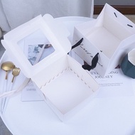 6/8 Inch Plain White Window Cake Box with Inner Tray