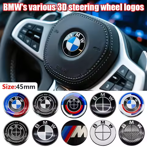3D ABS Steering Wheel M Emblem Badge Cover For BMW E46 G80 F48 E84 G01 F30 G11 X1 X3 X5 X6 G07 Auto 