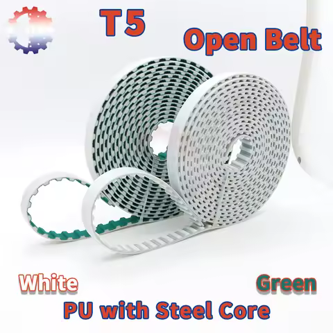 T5 Open Timing Belt Pitch 5mm Polyurethane with Steel Core Belt T5 Drive Belt Polyurethane steel T5 
