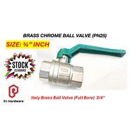 Italy Brass Ball Valve (Full Bore)  3/4"