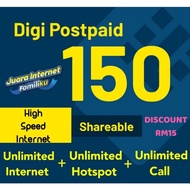 Digi Postpaid 150 Unlimited Internet Data Unlimited Hotspot l High Speed Internet